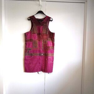 RARE Isabel Marant denim patchwork zip up mini dress